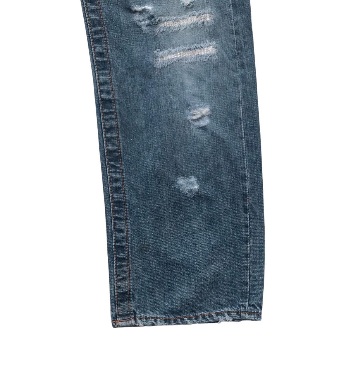 Japanese Brand Ripped Skull Motif Distressed Denim Pants Size US 32 / EU 48 - 7 Thumbnail