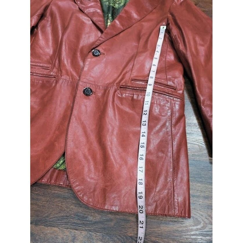 Other Kuhlman Antiquewash Genuine Leather 2 button Jacket Red Burg Size US M / EU 48-50 / 2 - 9 Thumbnail