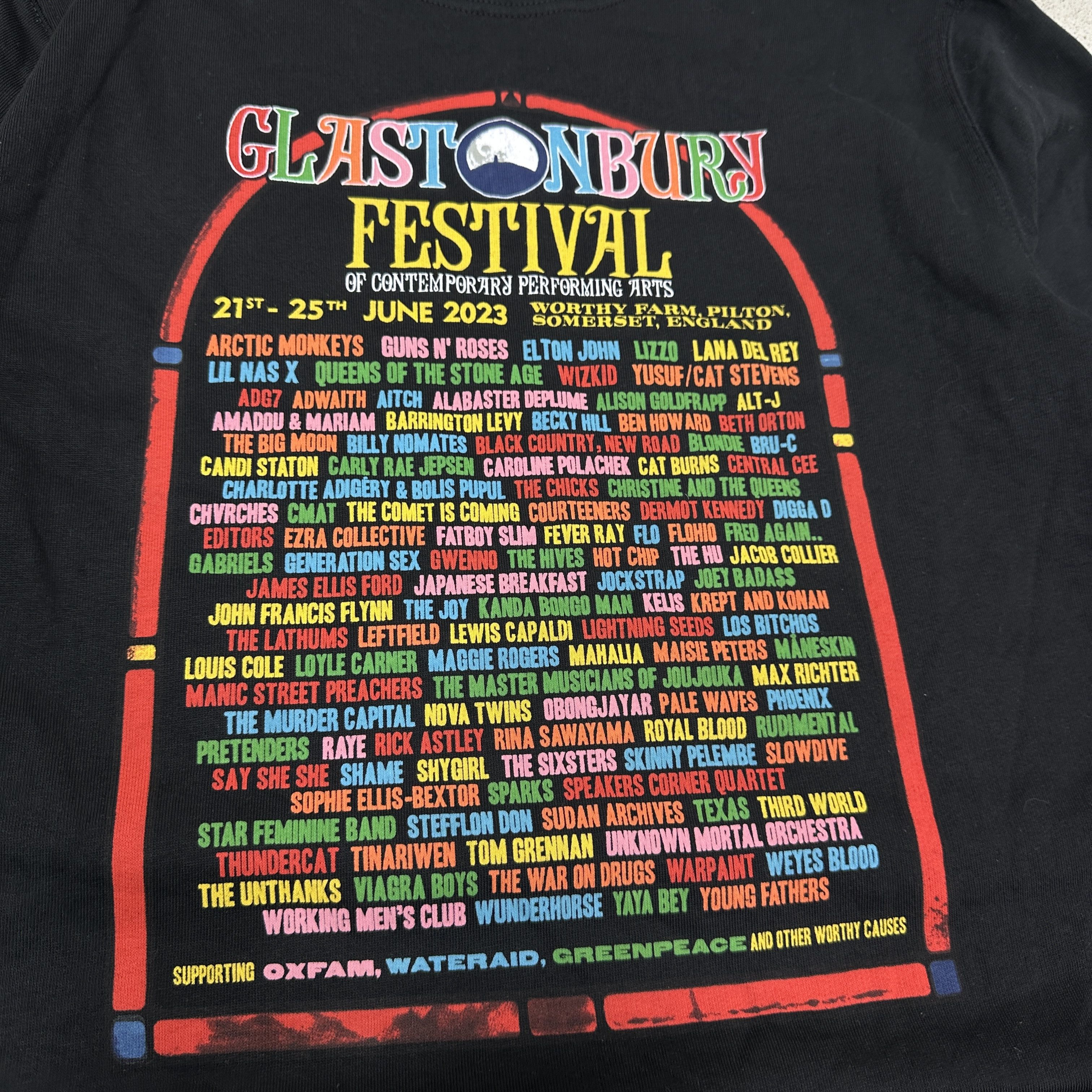 Vintage Vintage Casual Printed Glastonbury Festival Sweatshirt 00s Size US M / EU 48-50 / 2 - 6 Thumbnail