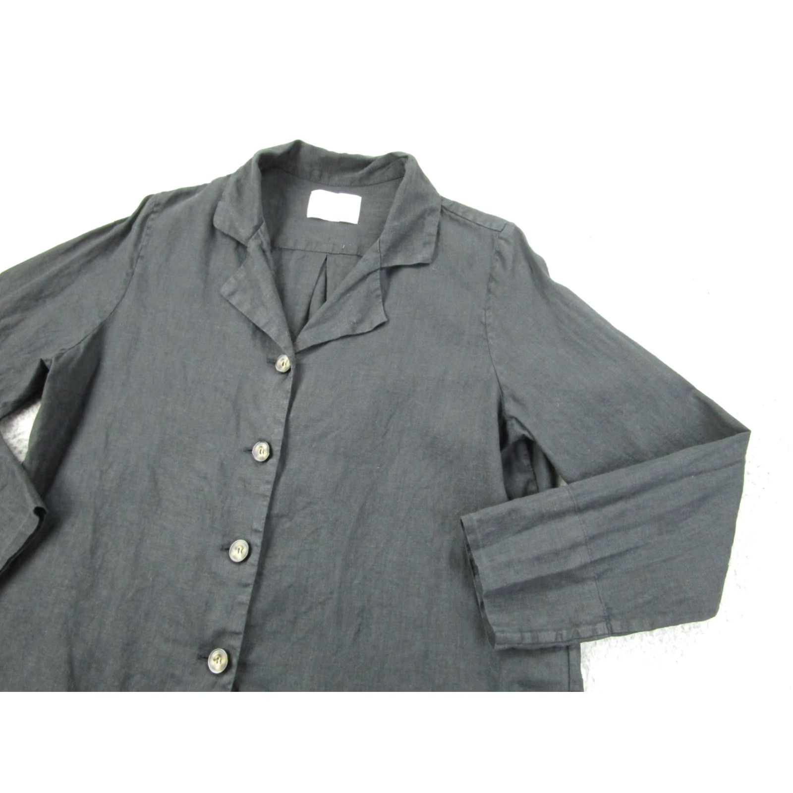 Sleeper Sleeper Shirt Womens Size 1 Black Linen Collared Button-Up Long Sleeve Shirt Womens 1 Black Linen Collared Button-Up Sleeper Size XS / US 0-2 / IT 36-38 - 2 Thumbnail