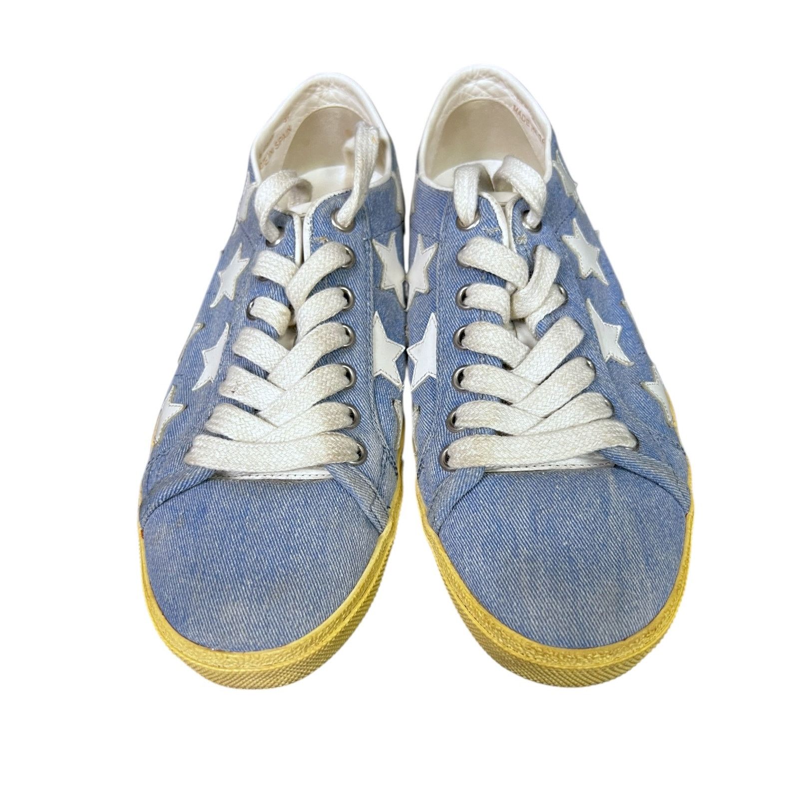 Saint Laurent Paris Saint Laurent EU 37 US 7 Denim Star Court Classic Sneakers Size US 7 / IT 37 - 3 Thumbnail