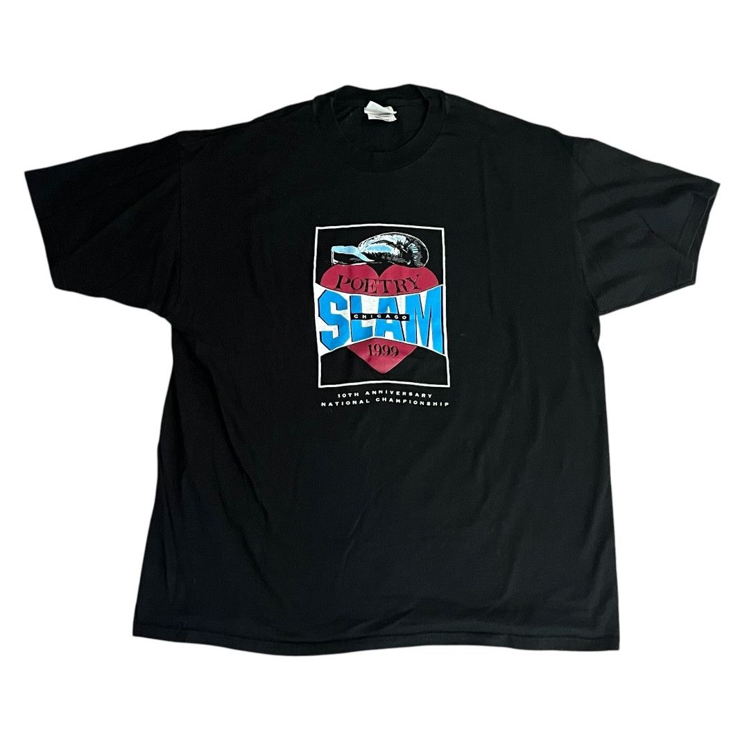 Vintage VINTAGE 1999 Chicago Poetry Slam T Shirt Size US XL / EU 56 / 4 - 1 Thumbnail