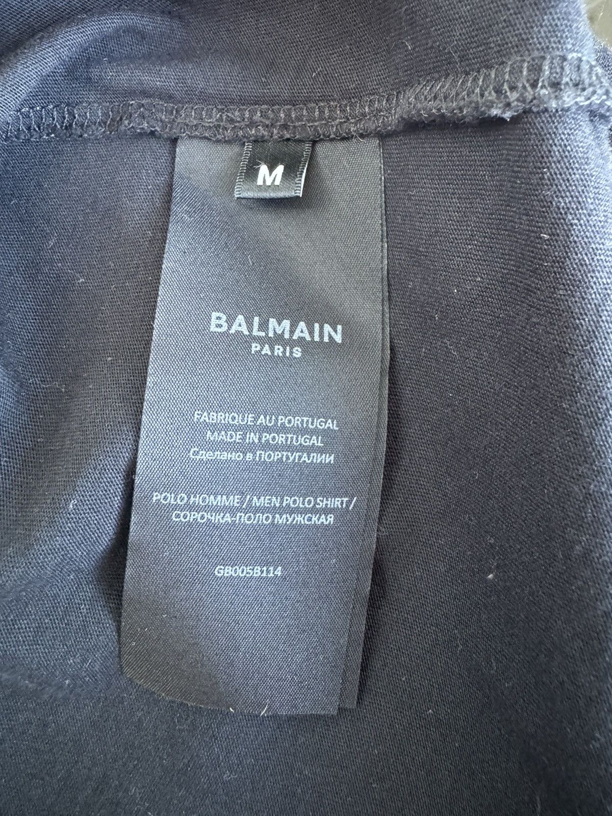 Balmain Balmain Logo Polo in Black Size US M / EU 48-50 / 2 - 4 Thumbnail