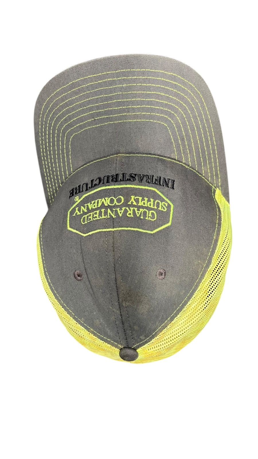 Carhartt Y2k Guaranteed Supply Company Gray and Yellow Hat Size ONE SIZE - 5 Thumbnail