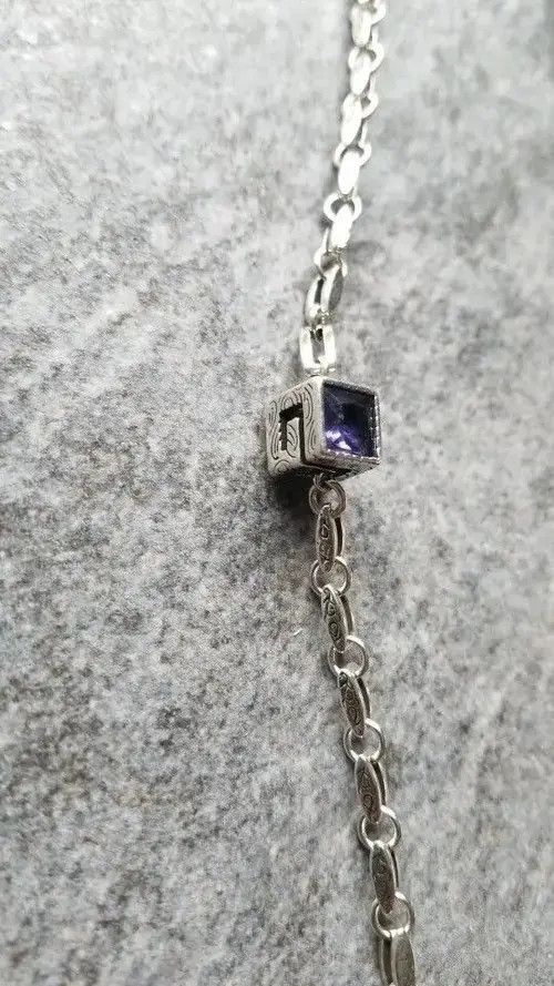Japanese Brand × Vintage Y2K Charm Square Purple Zircon Bracelet Size ONE SIZE - 4 Thumbnail