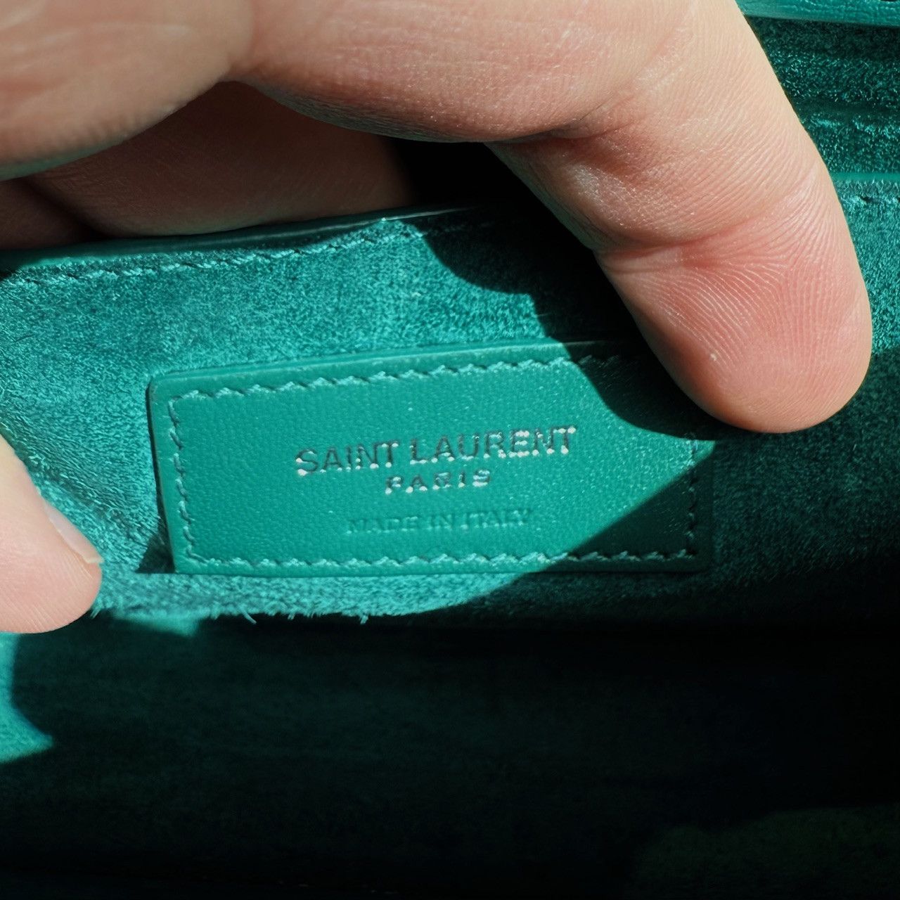 Yves Saint Laurent Saint Laurent Green Smooth Leather Medium Sunset Bag Size ONE SIZE - 13 Thumbnail