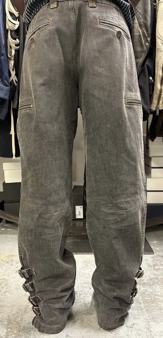 Dolce & Gabbana Dolce Gabbana denim Raw aw2002 Distressed Cargo Biker Laces Size 33" - 4 Thumbnail