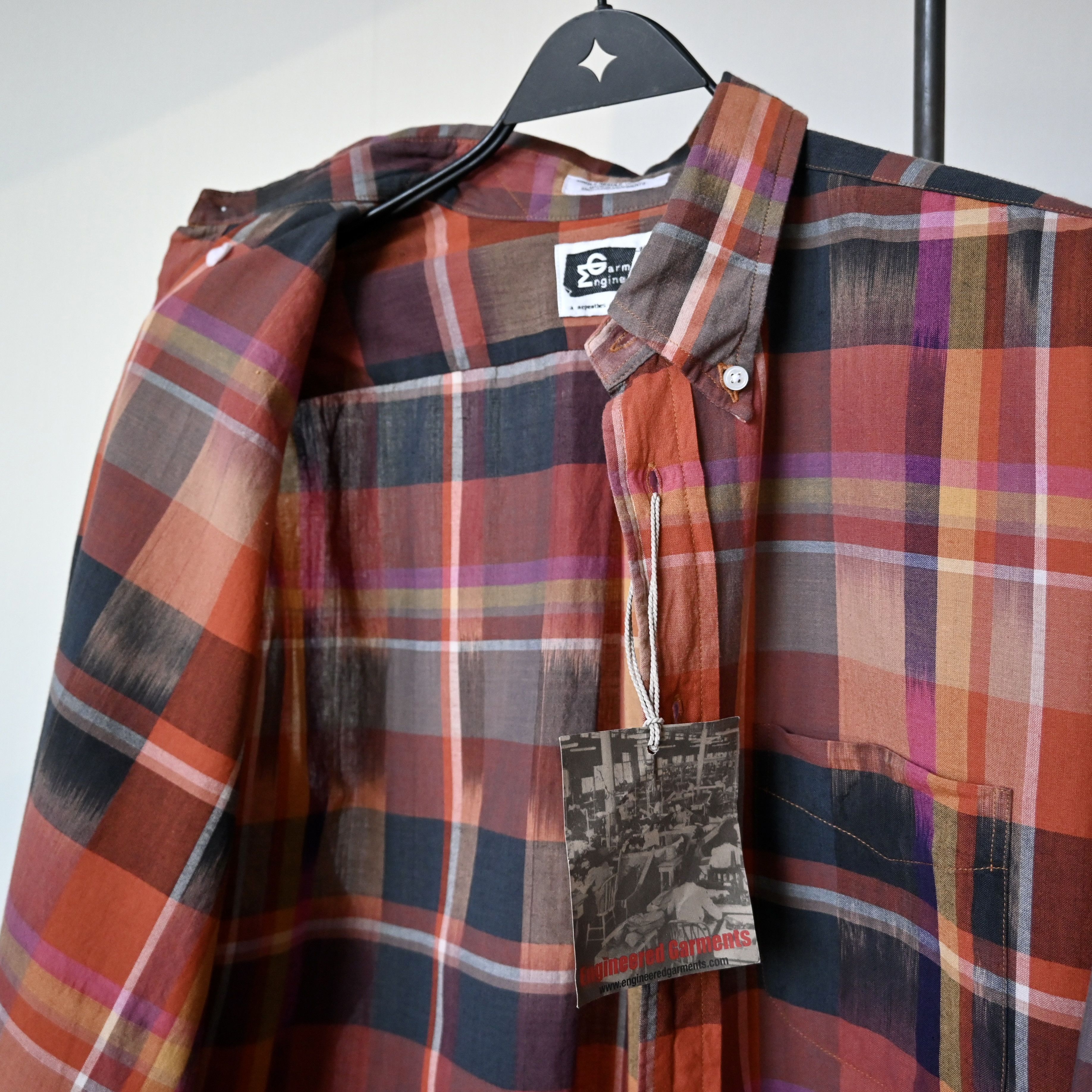 Engineered Garments MINT, Engineered Garments "19th Century Shirt" ikat plaid Size US M / EU 48-50 / 2 - 14 Thumbnail