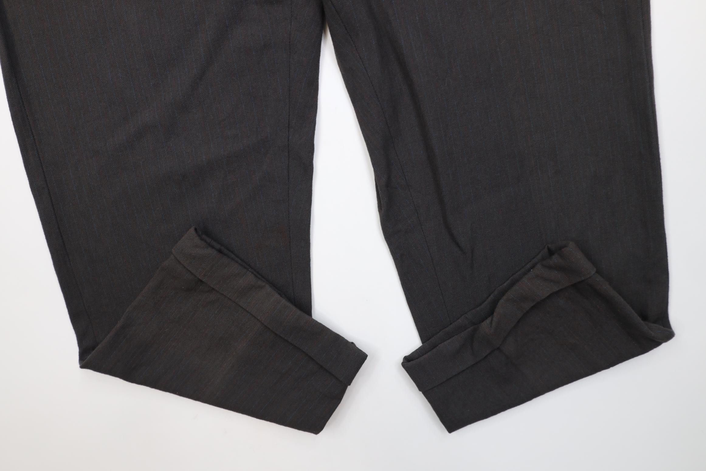Vintage Vintage 50s Rayon Gabardine Striped Wide Leg Chino Pants USA Size US 38 / EU 54 - 5 Thumbnail