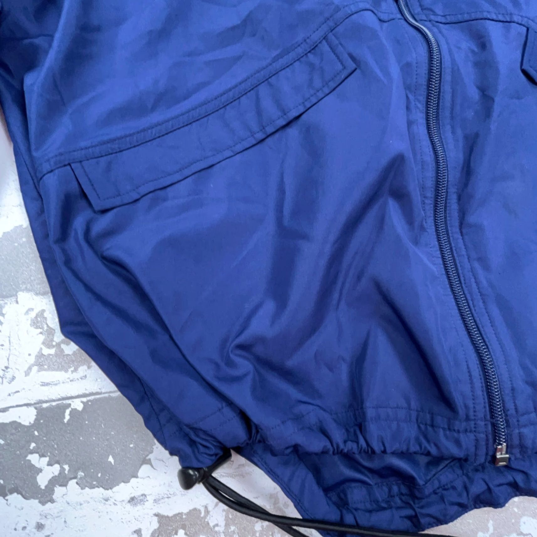 Adidas VINTAGE adidas Jacket Men Large Blue Orange Windbreaker Track Suit Y2K Jacket Size 42R - 4 Thumbnail