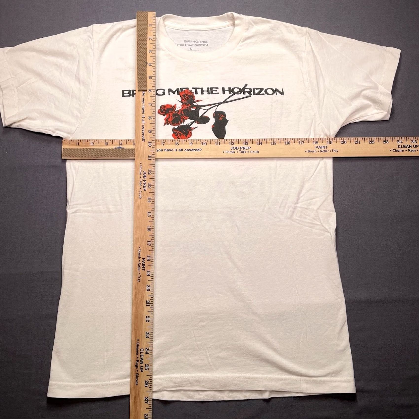 Vintage VINTAGE BRING ME THE HORIZON Shirt Men L Ivory Cotton Logo Band Music Punk Rock Size US L / EU 52-54 / 3 - 4 Thumbnail