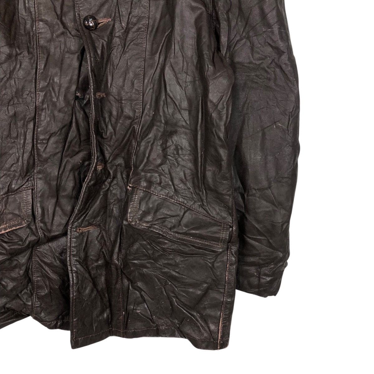 Japanese Brand 📌Vintage Bomber Leather Jacket Blanket Issey Miyake Size US M / EU 48-50 / 2 - 7 Thumbnail