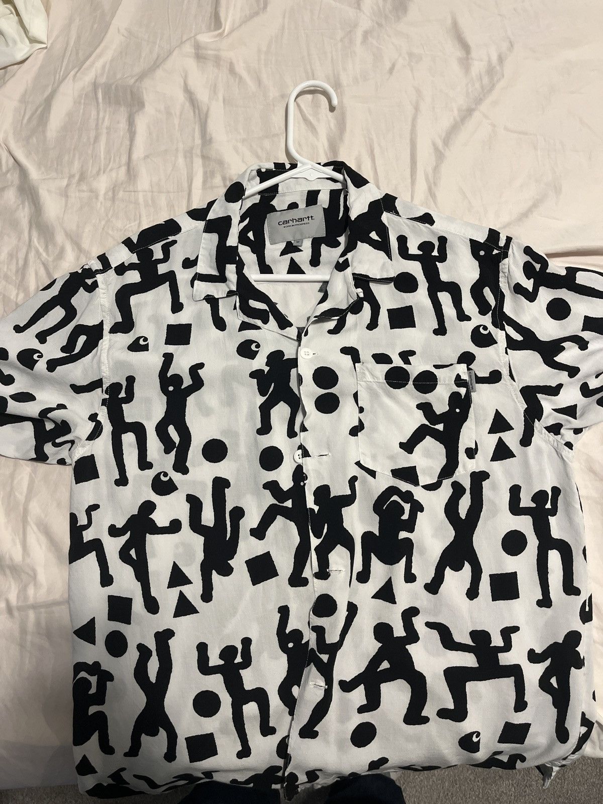 image of Resort “World Party Shirt” - Viscose - Carhartt Wip in White, Men's (Size Medium)