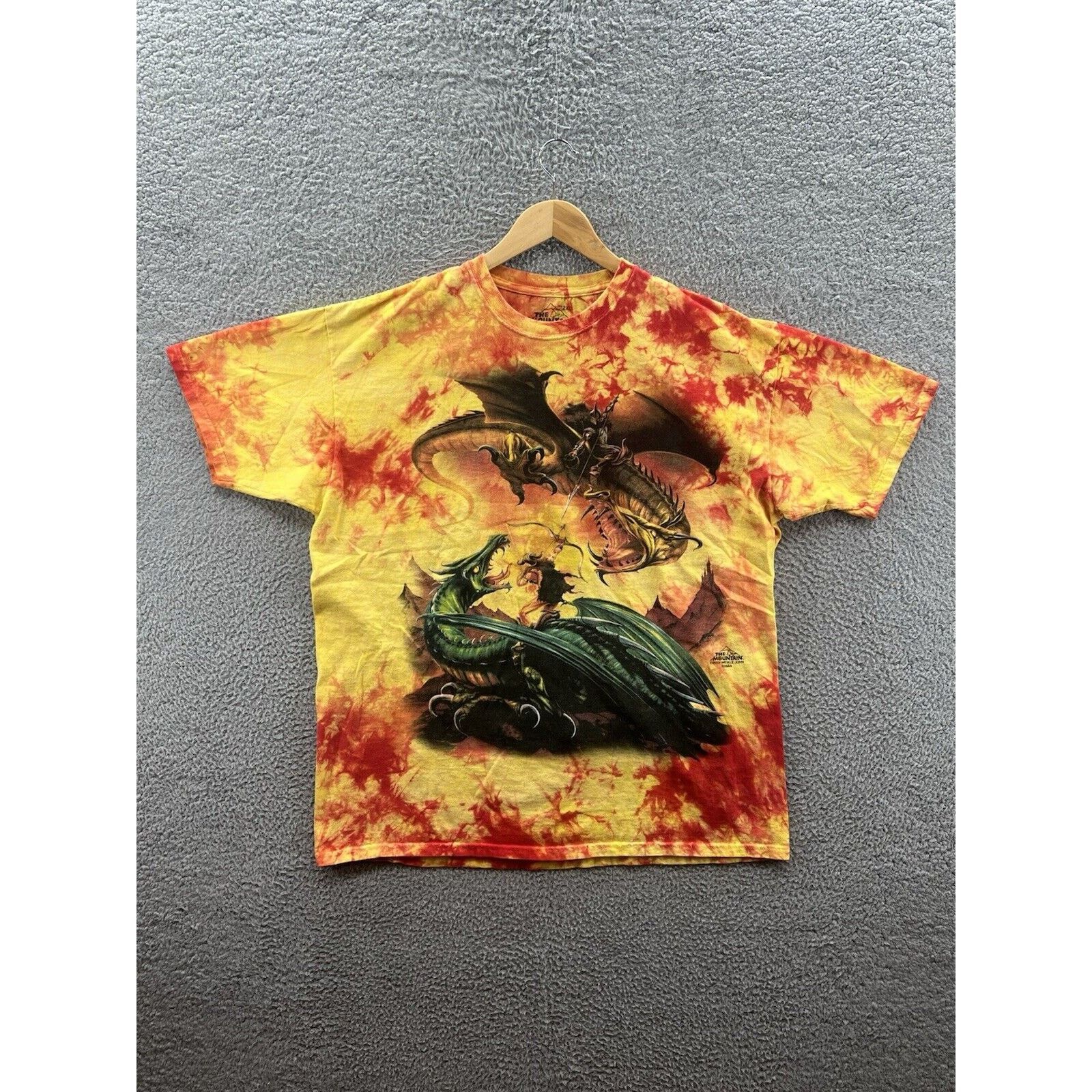 The Mountain The Mountain Dragons Orange Tie Dye T-Shirt 2001 Meikle John Size US XXL / EU 58 / 5 - 1 Thumbnail