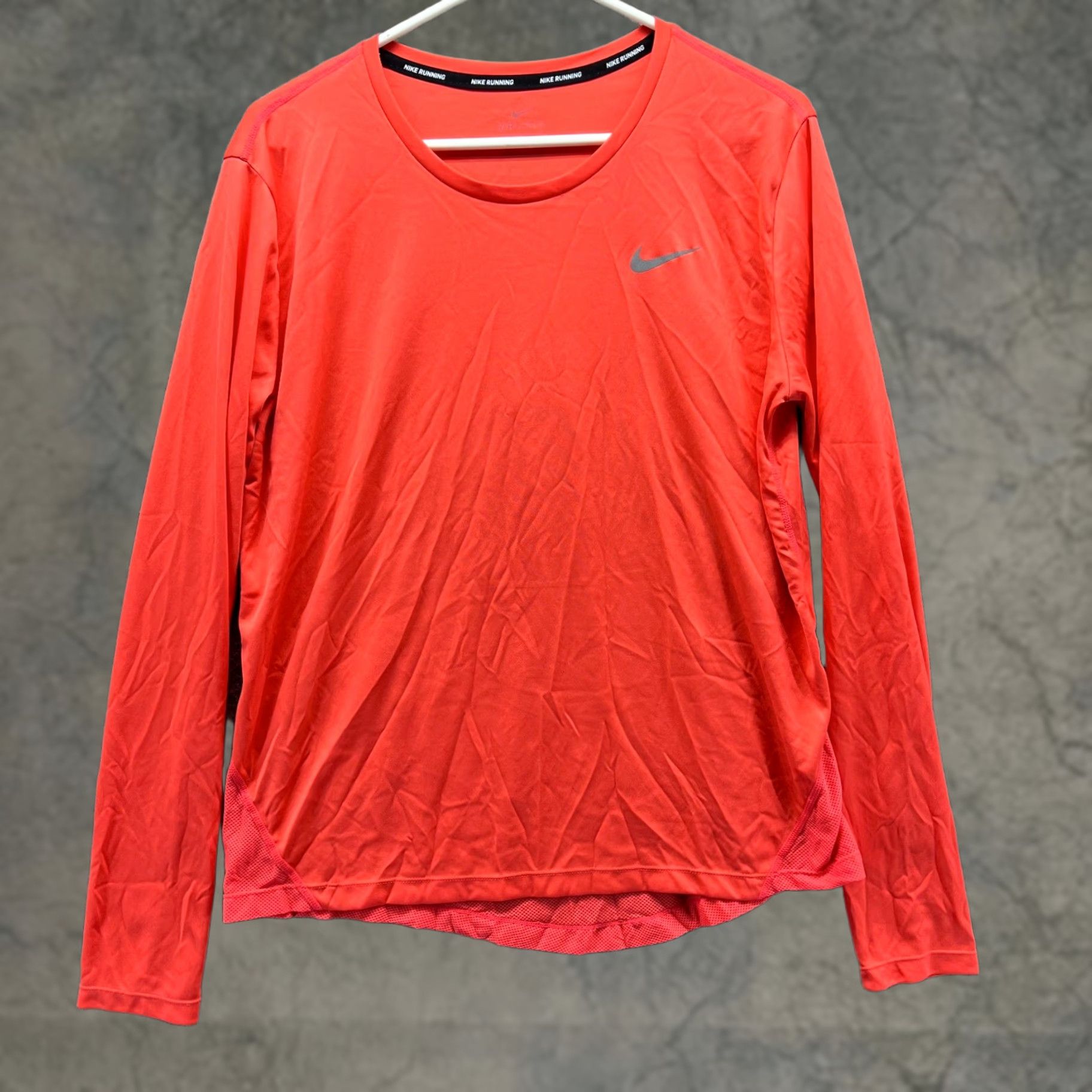 Nike Nike Shirt Women Large Orange Dri-Fit Long Sleeve Athletic Running T‑Shirt Miller Swoosh Size L / US 10 / IT 46 - 1 Thumbnail