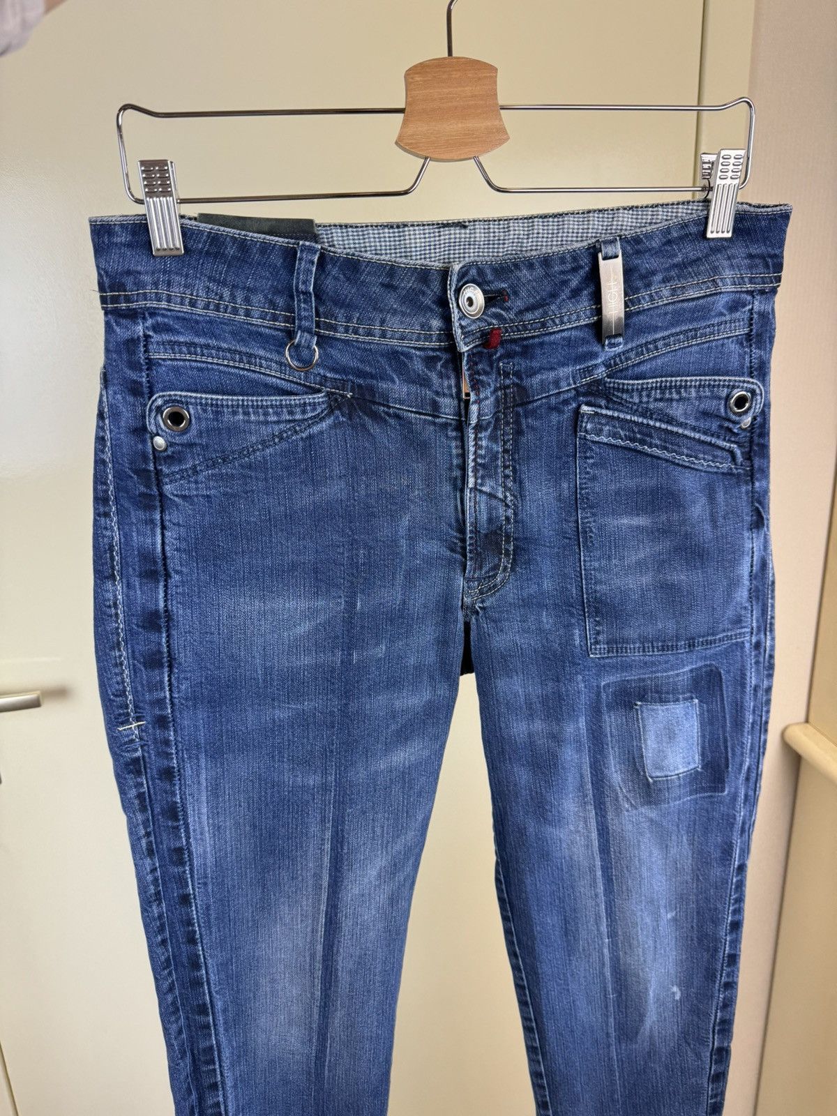 Rundholz High everyday couture distressed patches jeans mom boyfriend Size 32" / US 10 / IT 46 - 8 Thumbnail