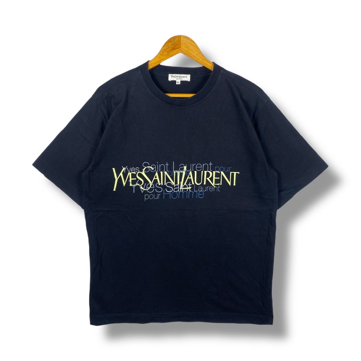 Vintage 90's YVES SAINT LAURENT Big Logo Spellout Graphic