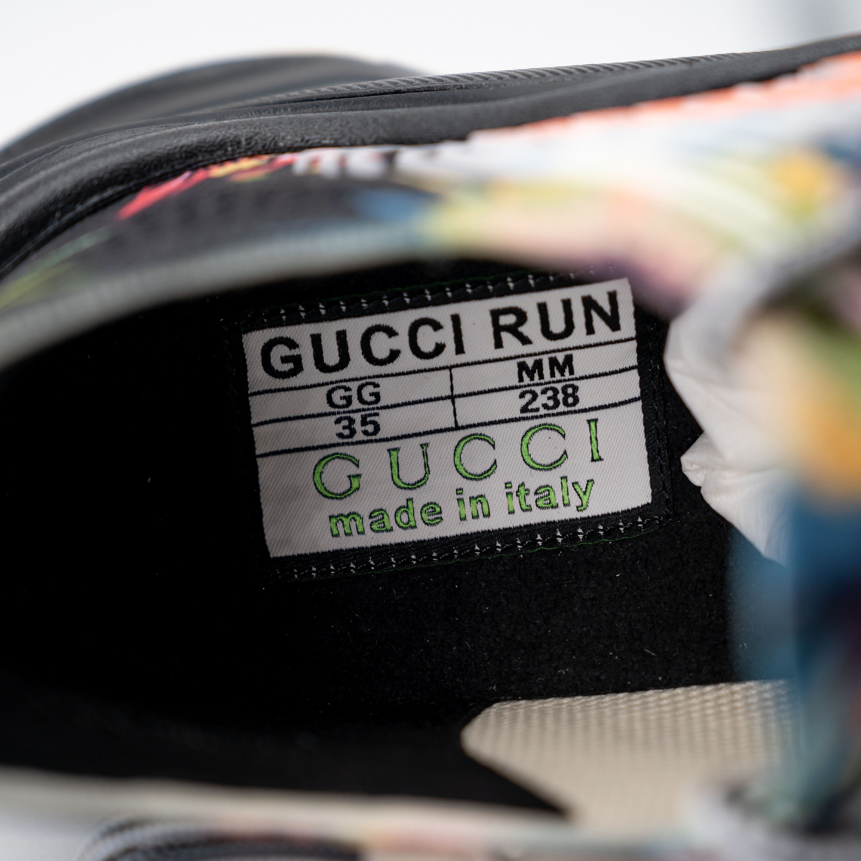 Gucci size 35G - Gucci Run Floral Sneakers GG black yellow Size US 5 / IT 35 - 6 Thumbnail