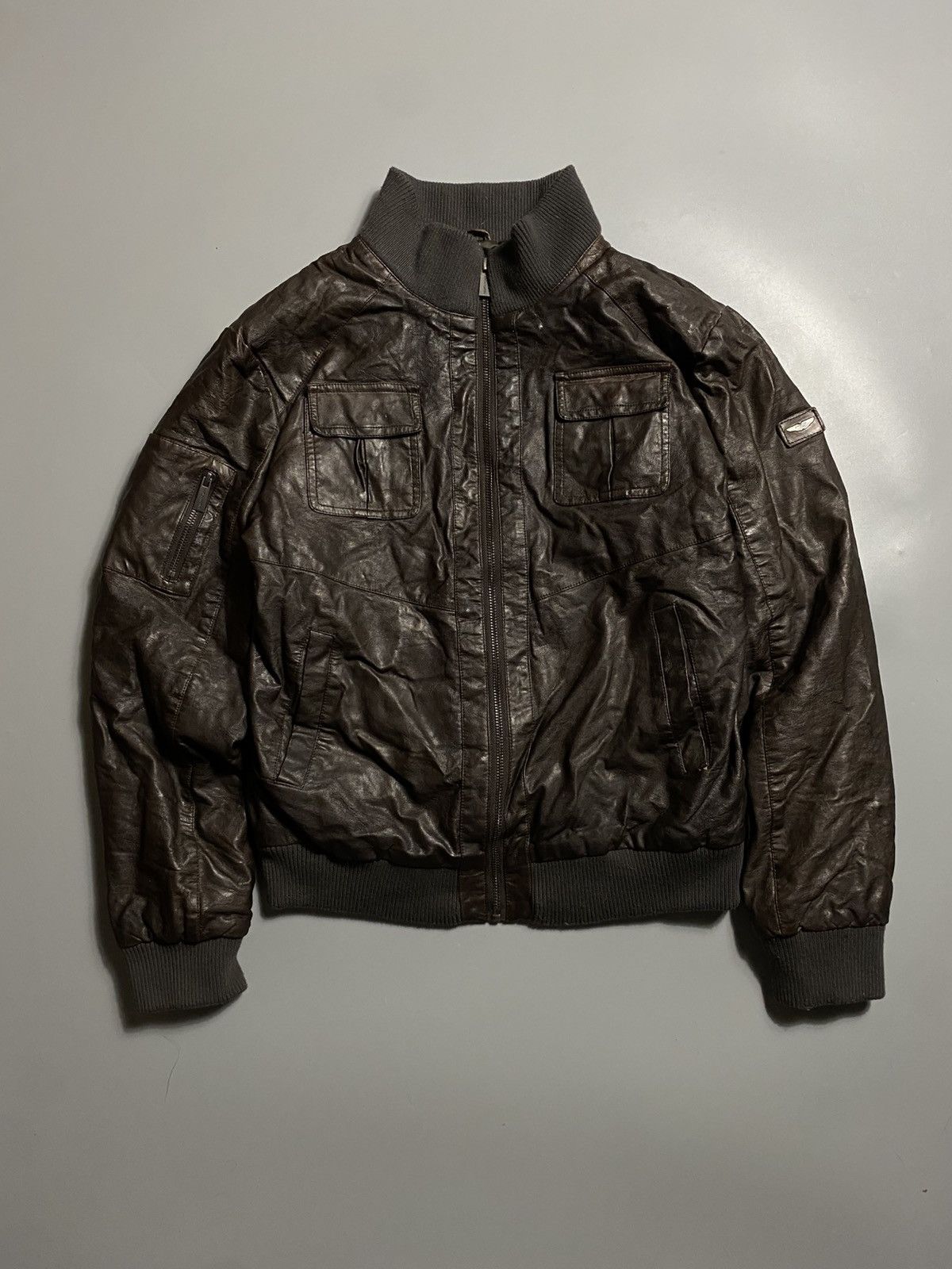 Leather Aston Martin vintage racing leather jacket Size US S / EU 44-46 / 1 - 1 Thumbnail