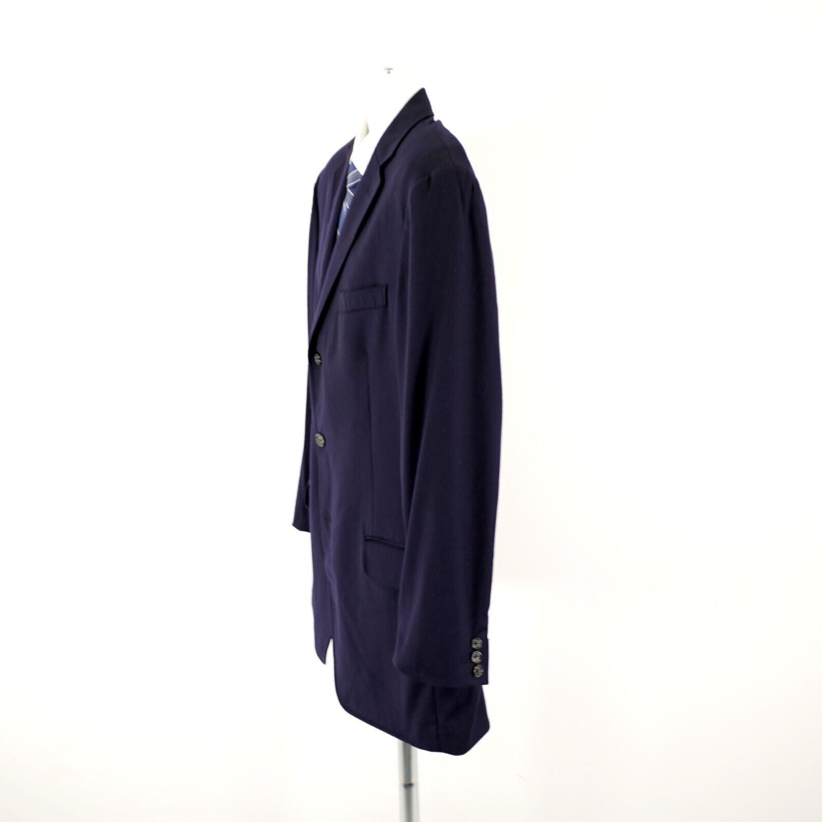 Ralph Lauren Polo Ralph Lauren Flannel Virgin Wool Italy Blue 3 Button Bl Size 40L - 6 Thumbnail