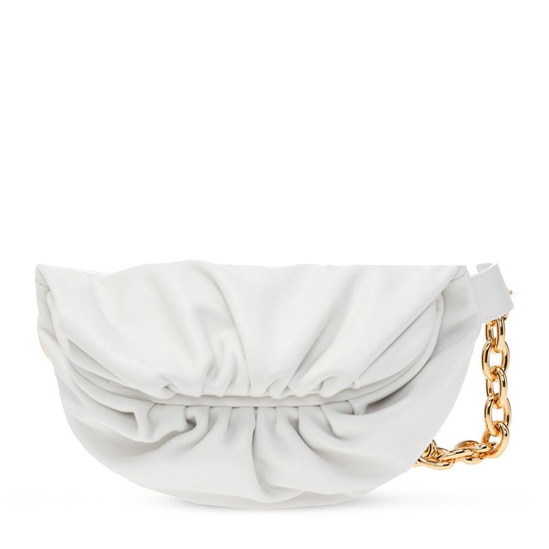 Bottega Veneta o1n1vont1024 Size: OS / Chain Pouch Belt Bag in Chalk/Gold Size ONE SIZE - 1 Thumbnail