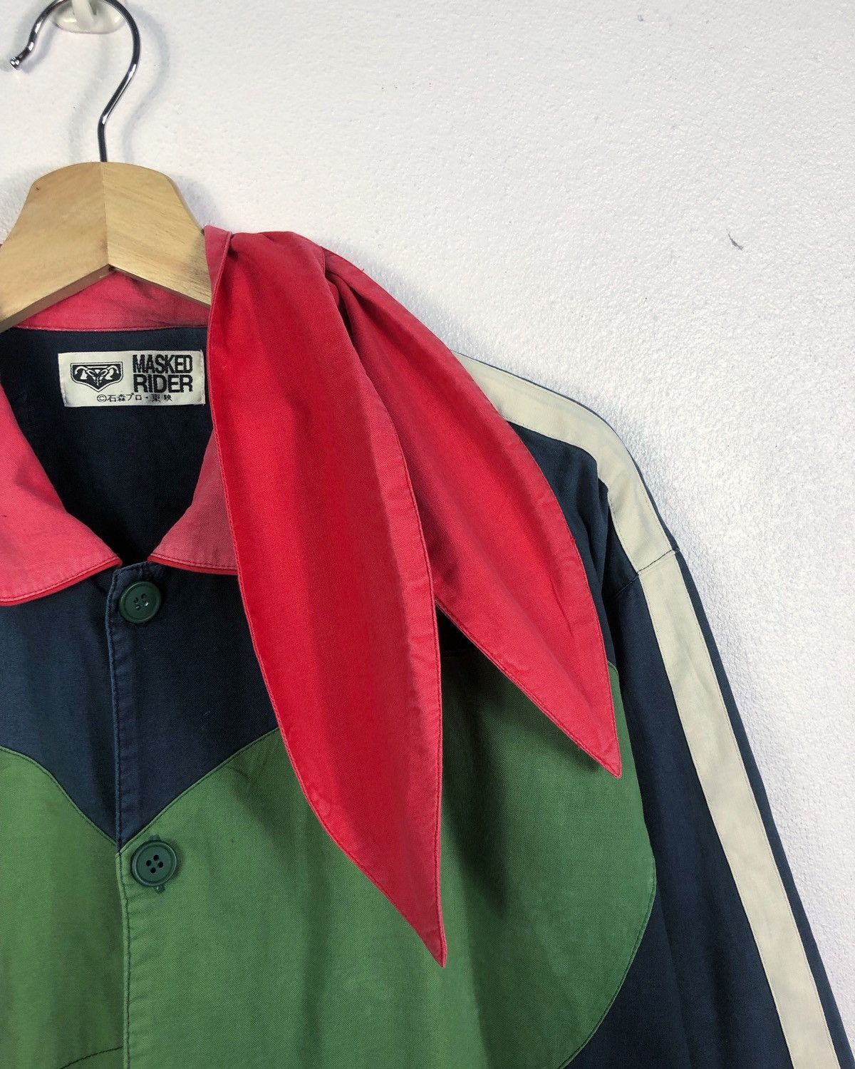 Japanese Brand × Vintage Rare Vintage Faded Shin Masked Rider Button Ups Shirt Size US L / EU 52-54 / 3 - 3 Thumbnail