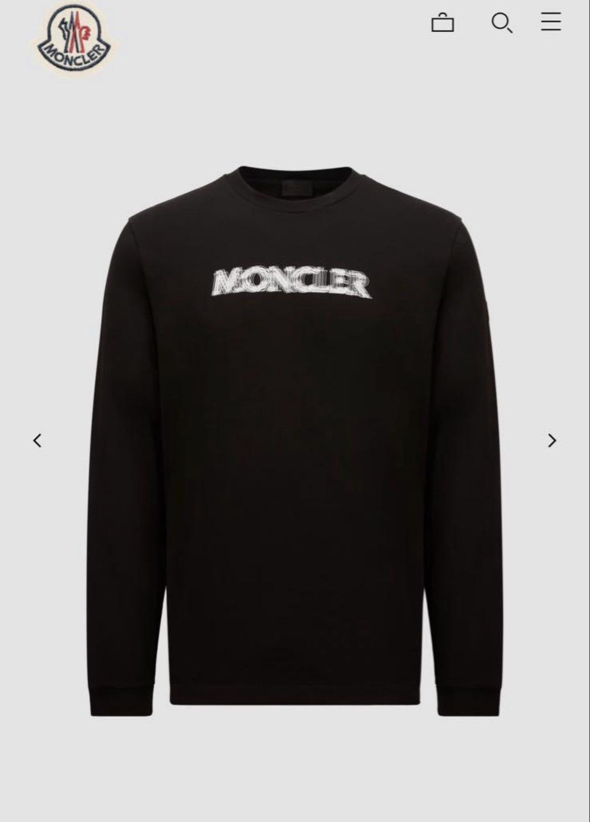 Moncler Moncler Long Sleeve T shirt Size US S / EU 44-46 / 1 - 9 Thumbnail