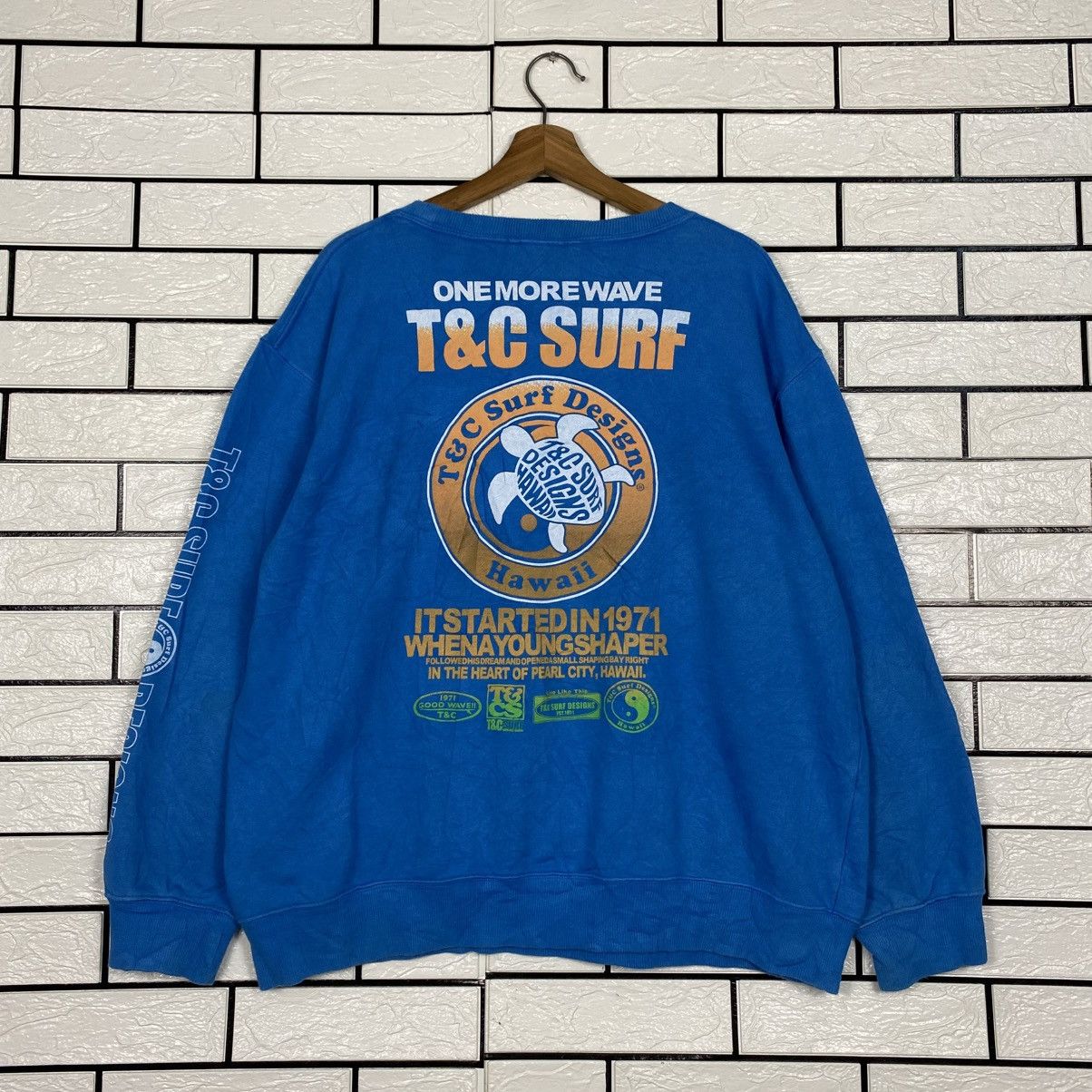 Japanese Brand 📌Vintage Sweatshirt T&C Surf Hawaii Big Logo Size US XL / EU 56 / 4 - 9 Thumbnail