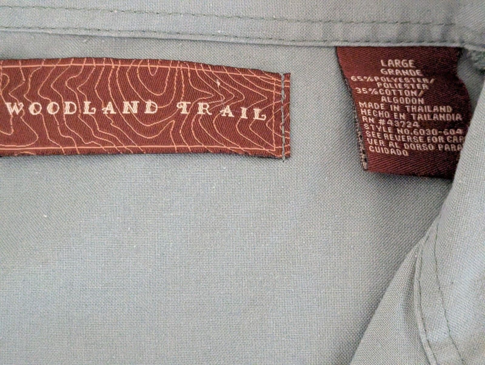 The Unbranded Brand Woodland Trail Men Large Pockets Pullover Short Sleeve Green Size US L / EU 52-54 / 3 - 3 Thumbnail