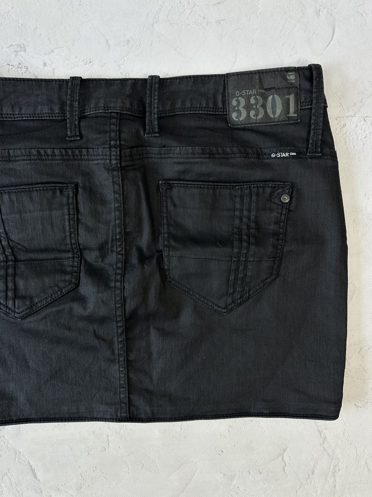G-Star × Vintage Vintage G-Star Elect Mini Black Skirt Size 29" - 6 Thumbnail