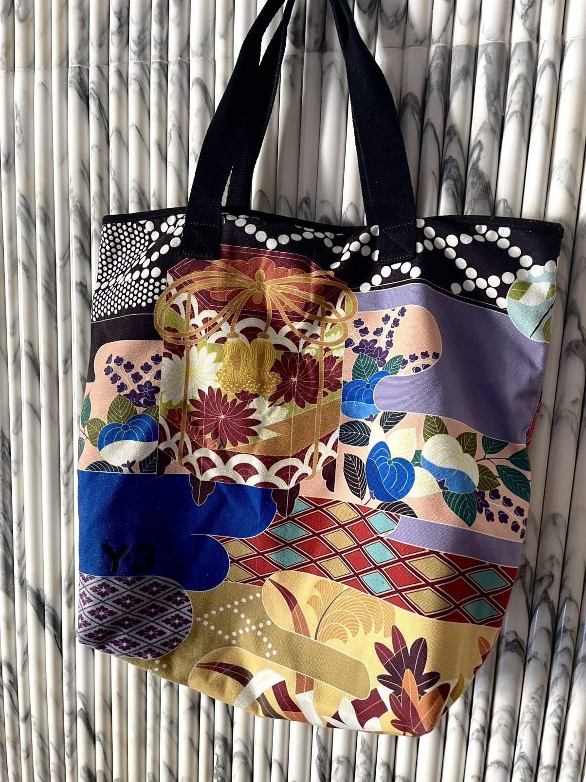 Adidas RARE YOHJI KABUKI JAPONISM PRINT COTTON CANVAS TOTE BAG Size ONE SIZE - 3 Thumbnail
