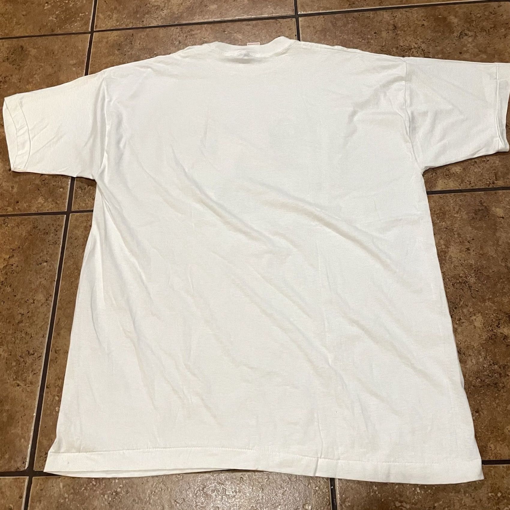 Vintage VINTAGE College Ware USA Shirt 2XL White Cotton Crew Neck Short Sleeve Smoke Fly Bob Marley Graphic Print Men Mens 1990s VTG RAP HIP HOP Size US XXL / EU 58 / 5 - 4 Thumbnail