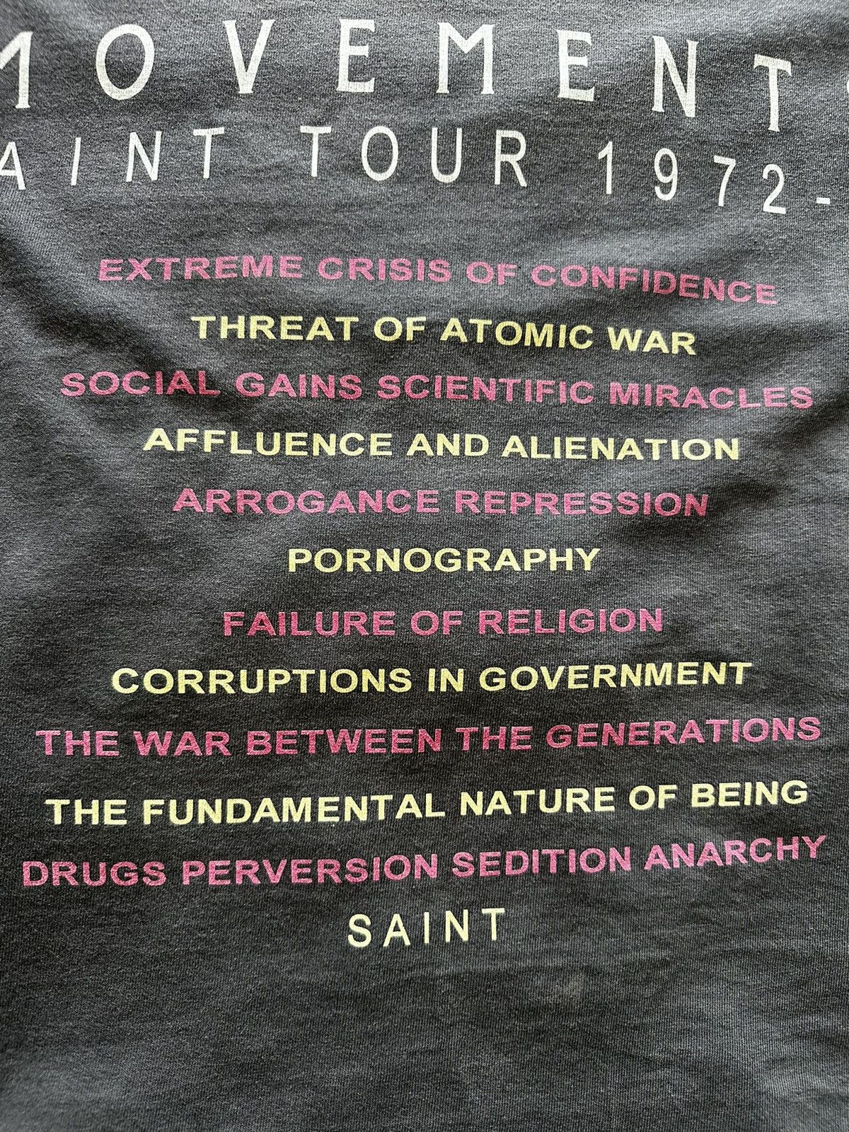 Saint Michael Saint Michael’s SAINT TOUR T Shirt Size US L / EU 52-54 / 3 - 6 Thumbnail