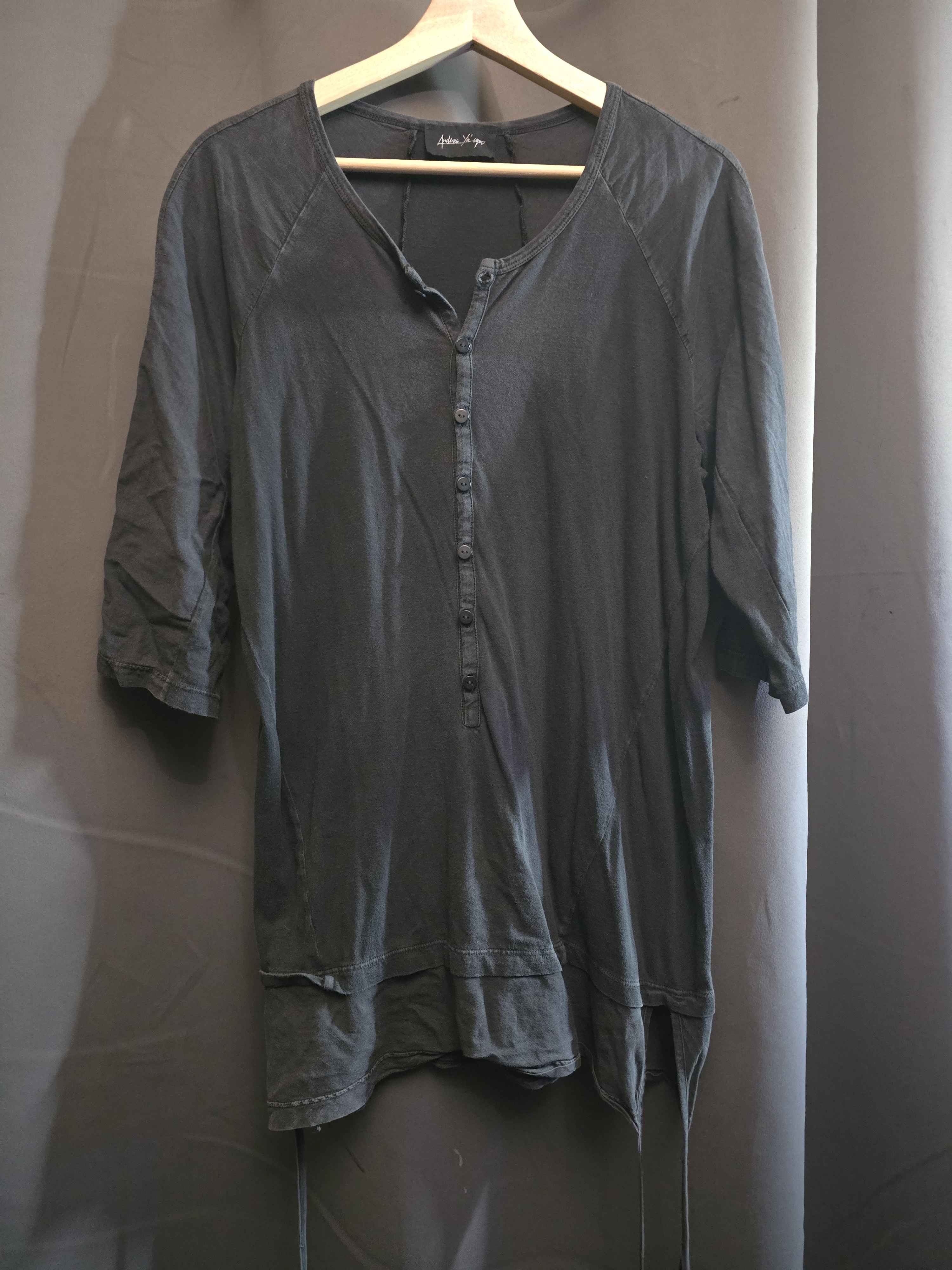 Andrea Ya'aqov Andrea Ya'aqov Henley button drape shirt Size US XS / EU 42 / 0 - 1 Thumbnail
