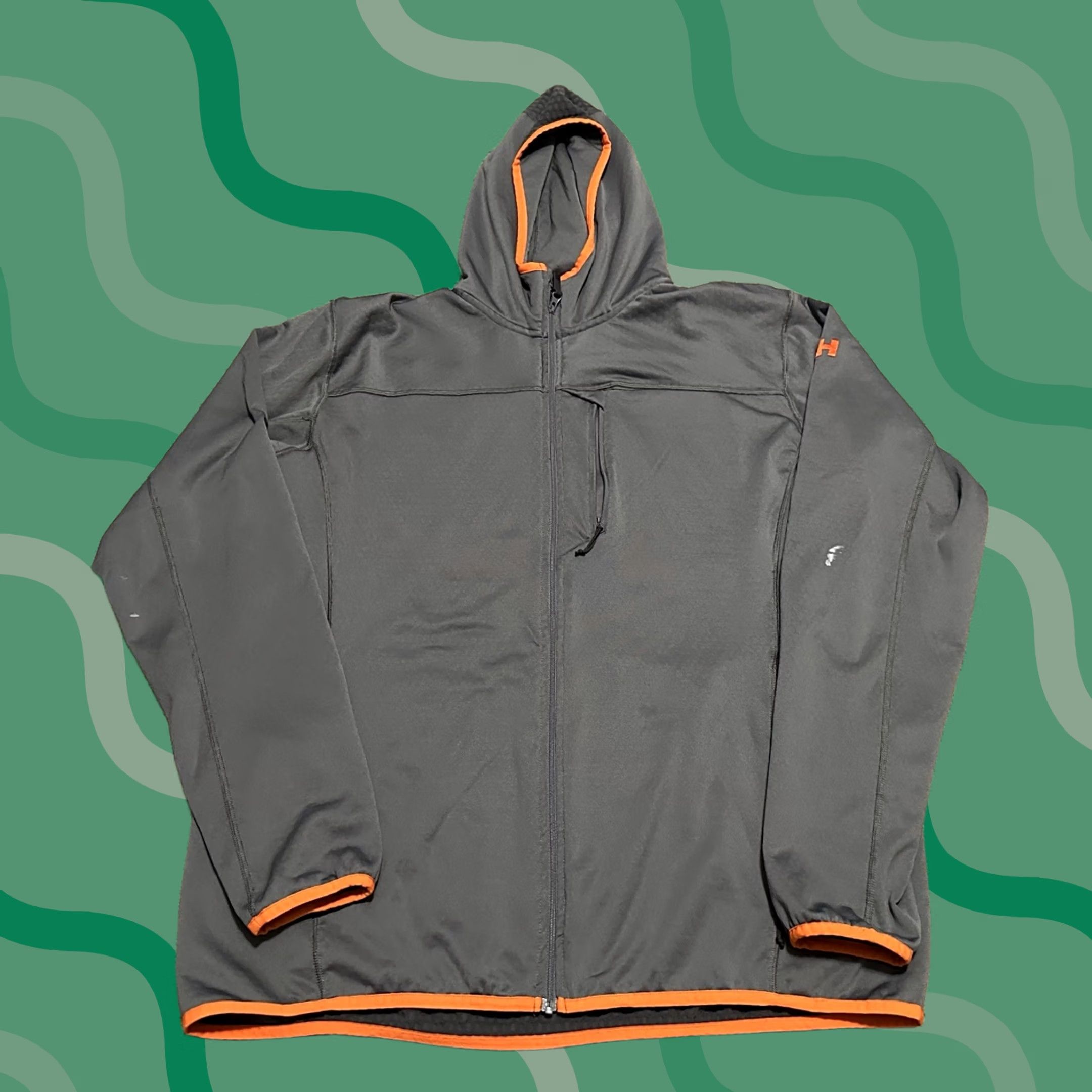 Helly Hansen Helly Hansen Mens XL Vertex Quiet Shade Full Zip Jacket Gray Orange Size US XL / EU 56 / 4 - 1 Thumbnail