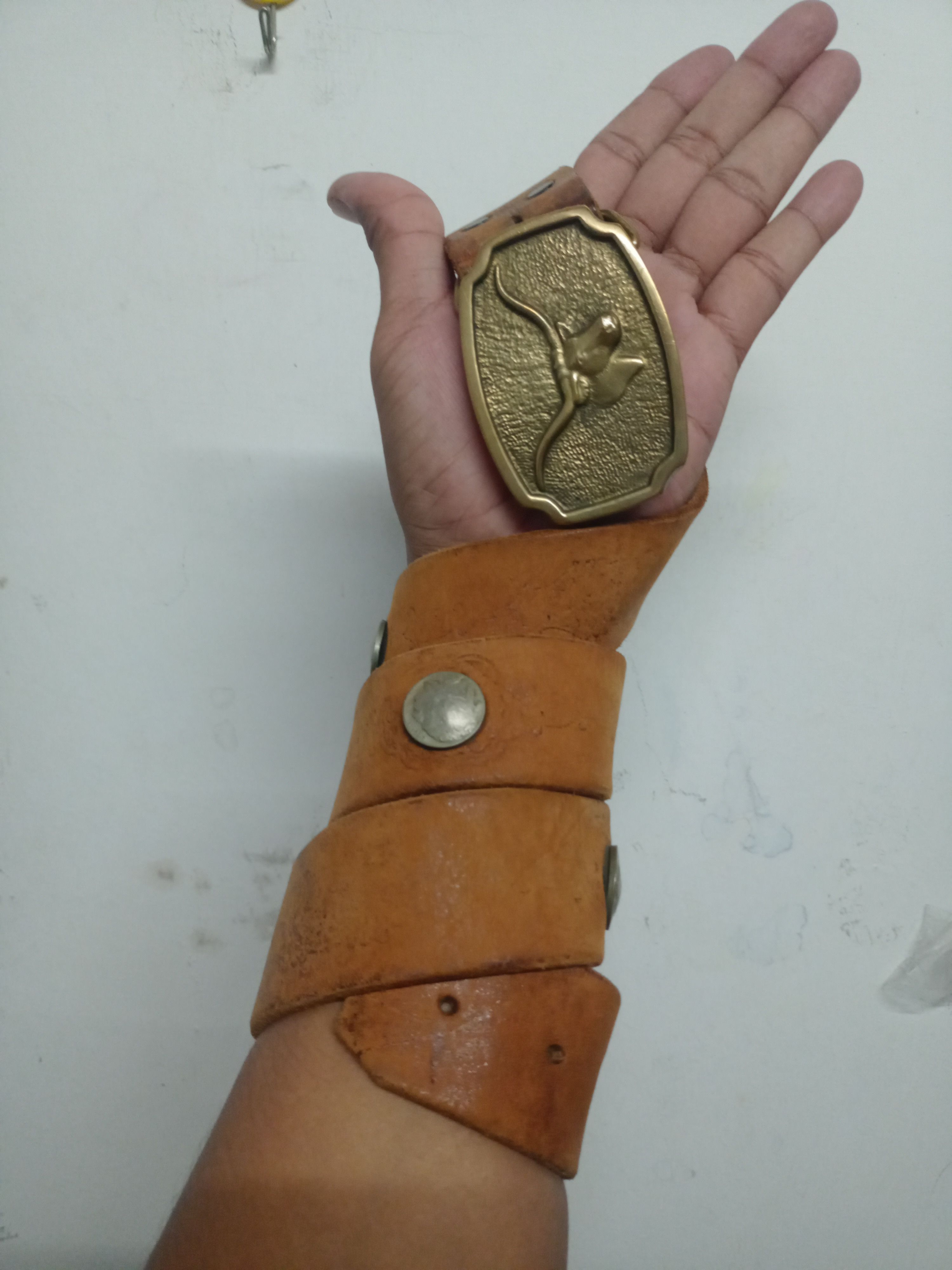 If Six Was Nine × KMRii Vintage 1976 BTS Solid Brass Leather Belt Size ONE SIZE - 1 Thumbnail