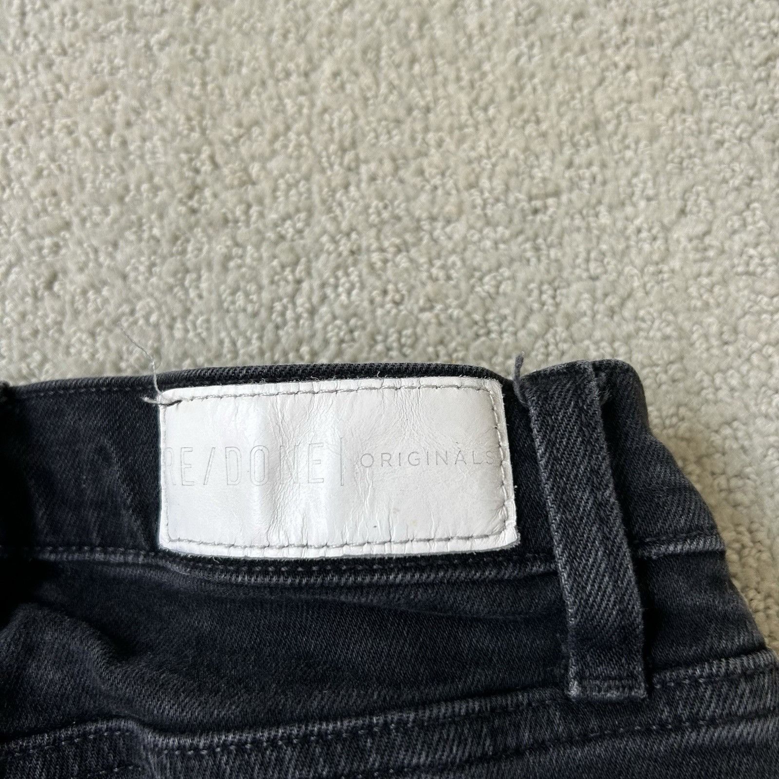 RE/DONE RE/DONE Originals High Rise Ankle Crop Jeans Black Button-Fl Size 25" / US 0 / IT 36 - 13 Thumbnail