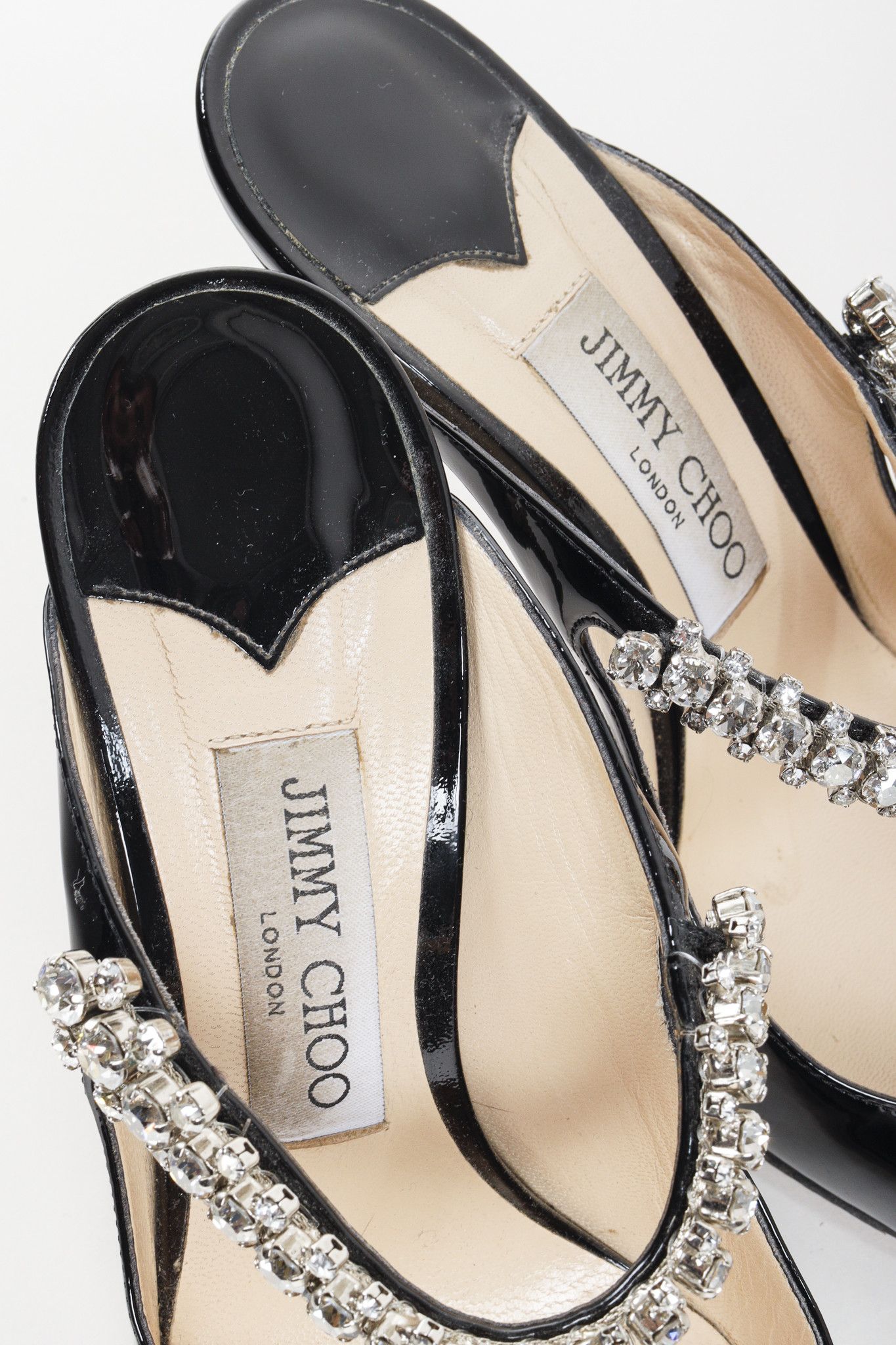 Jimmy Choo Jimmy Choo Black Bling 100 Mules Size US 7 / IT 37 - 10 Thumbnail