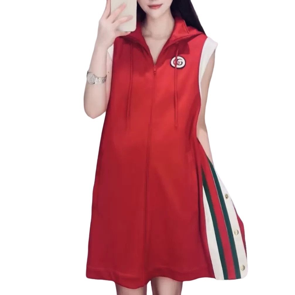 Gucci Gucci Web Stripe Hooded Sleeveless Dress M Size M / US 6-8 / IT 42-44 - 1 Thumbnail