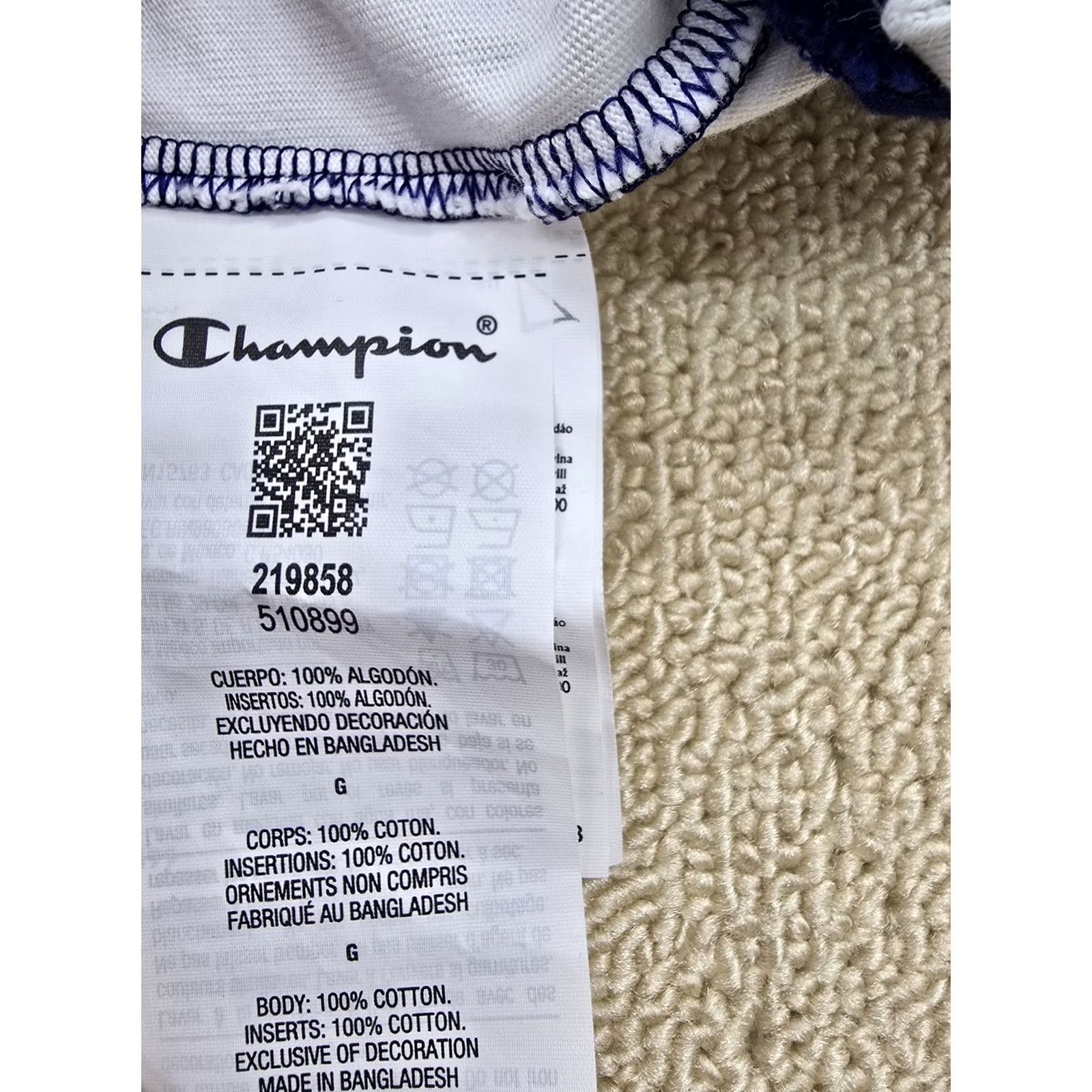 Champion Champion Navy White Striped Polo Shirt Men's L 100% Cotton Size US L / EU 52-54 / 3 - 5 Thumbnail