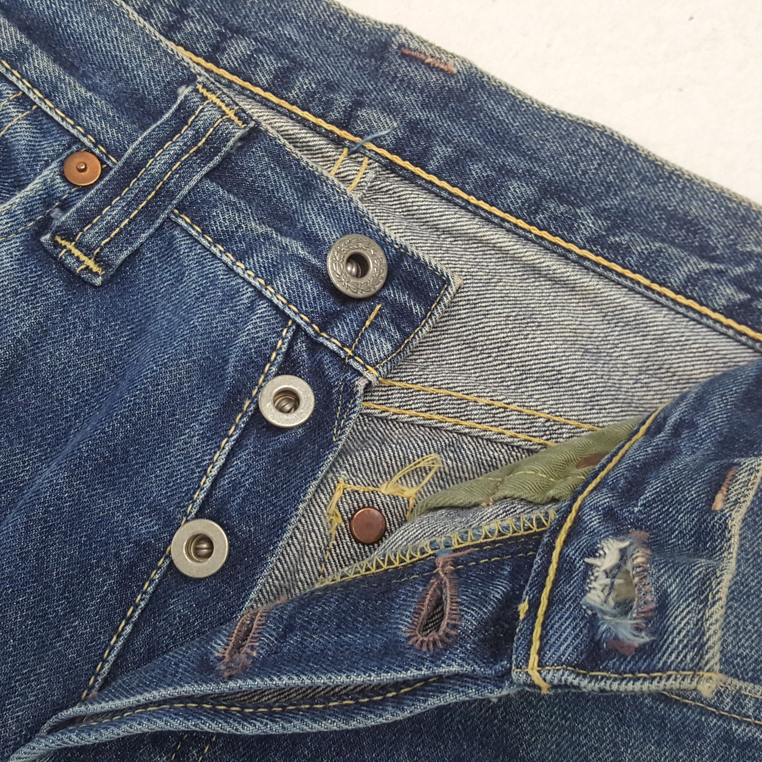 Denime Vintage Denime Japanese Brand Distressed Style Jeans RR21 Size US 28 / EU 44 - 13 Thumbnail
