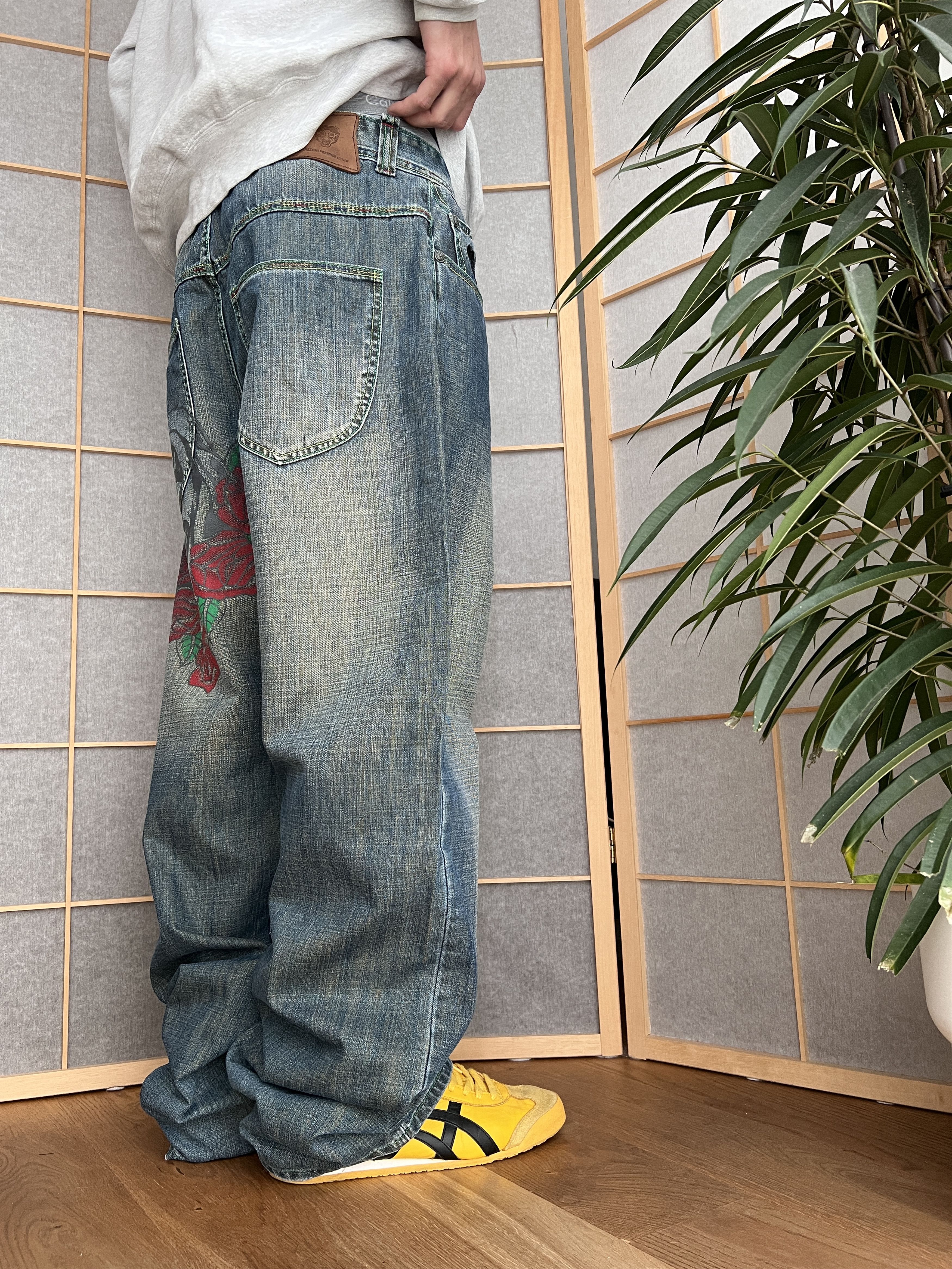 Designer Crazy! Irezumi Japan baggy denim rap 90s printed y2k hip hop Size US 38 / EU 54 - 9 Thumbnail