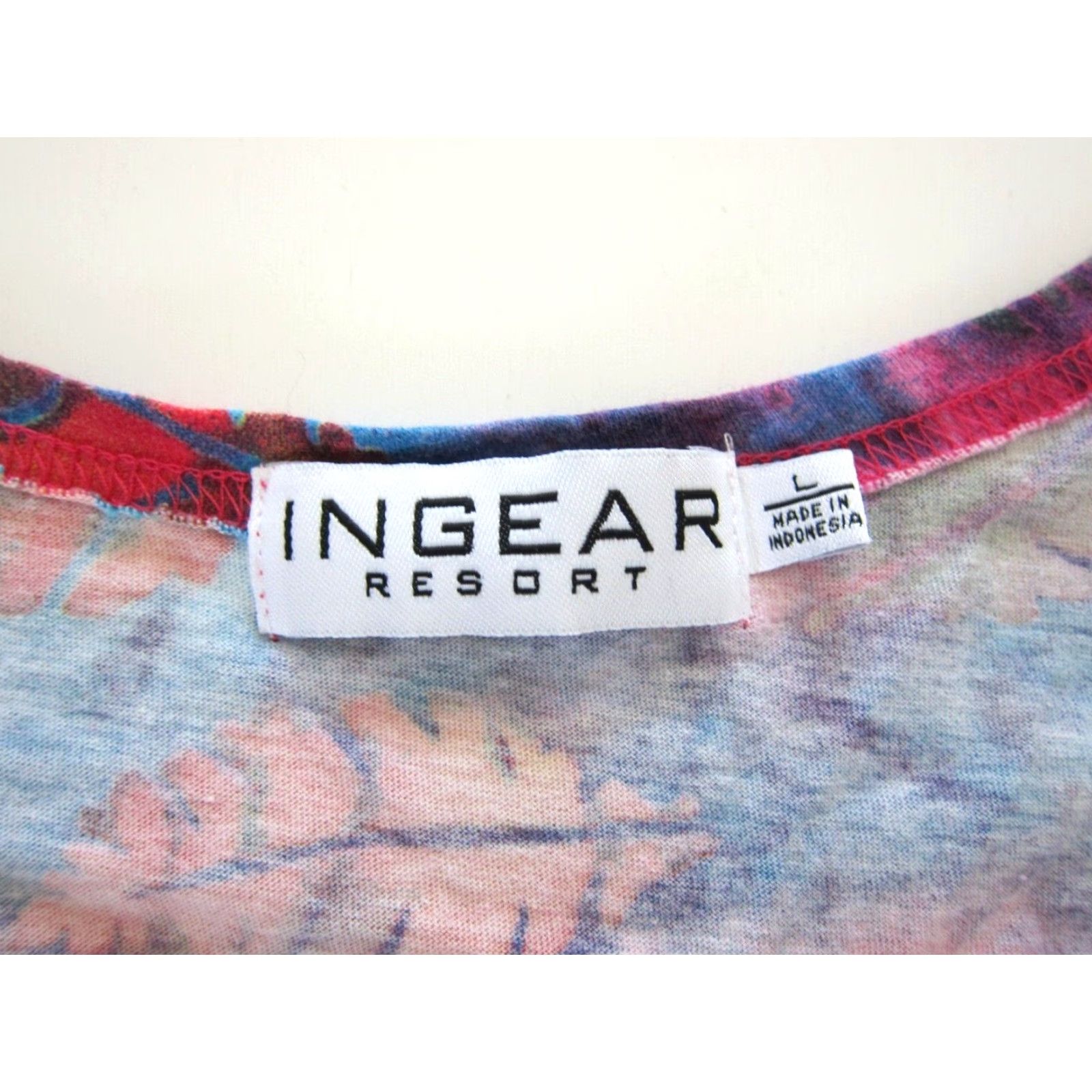 Pinko VINTAGE In Gear Resort Tank Dress L Sleeveless Pink Blue Tie Dye Cotton Stretch Pocket Dress L Size L / US 10 / IT 46 - 4 Thumbnail