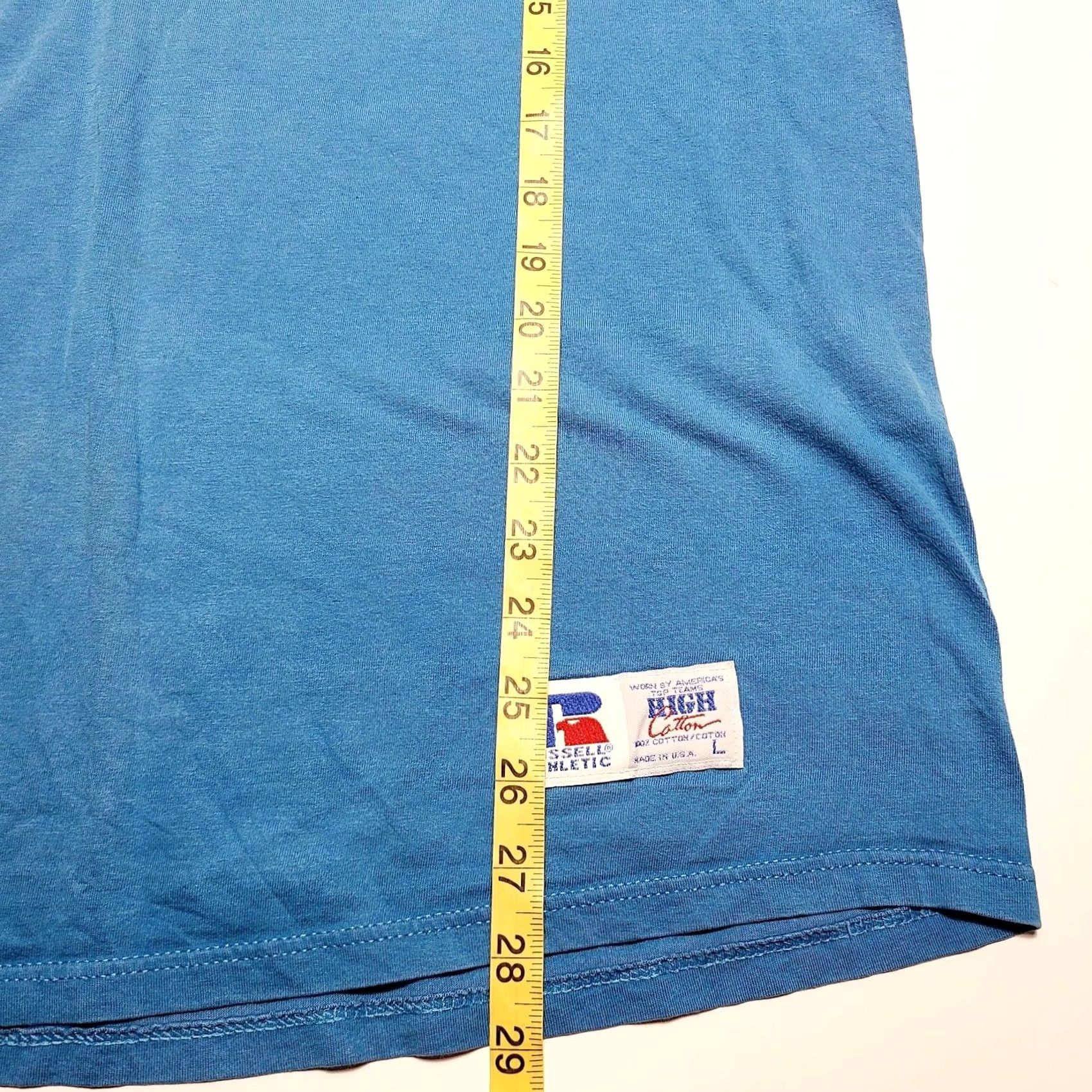 Russell Athletic VINTAGE Russell Athletic Blue Long Sleeve Shirt L Men USA Made Size US L / EU 52-54 / 3 - 7 Thumbnail