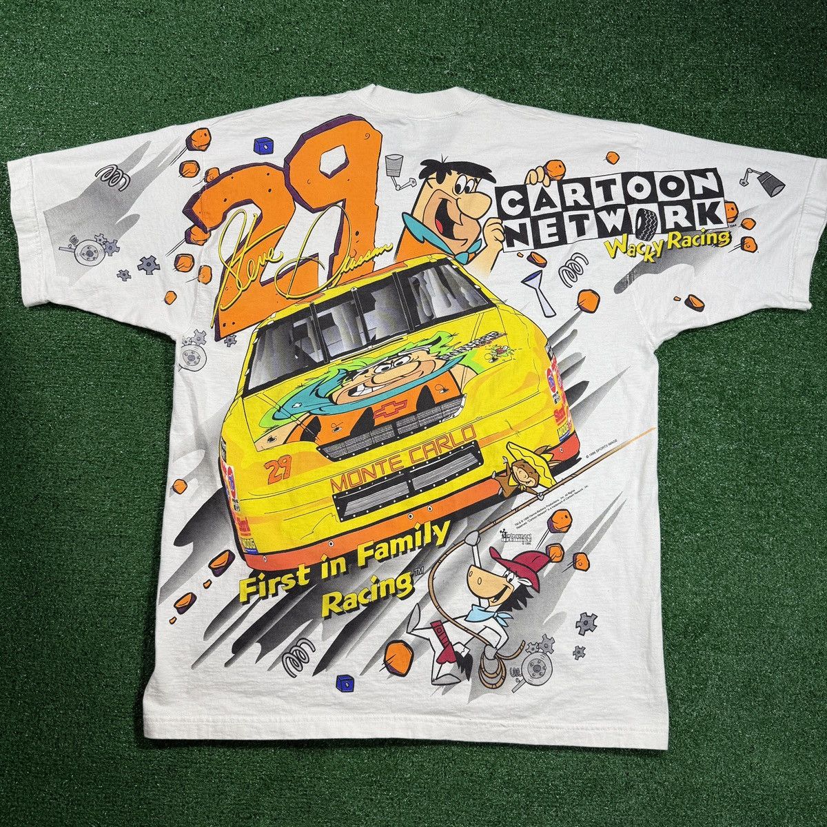 Vintage 1996 Cartoon Network NASCAR Steve Grissom Tee XL Size US XL / EU 56 / 4 - 3 Thumbnail