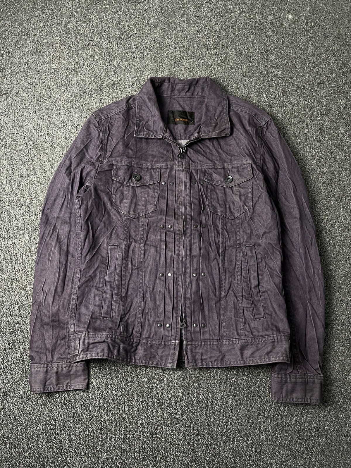 Tete Homme Tete Homme Issey Miyake Studded Type 2 Denim Jacket Size US M / EU 48-50 / 2 - 1 Thumbnail