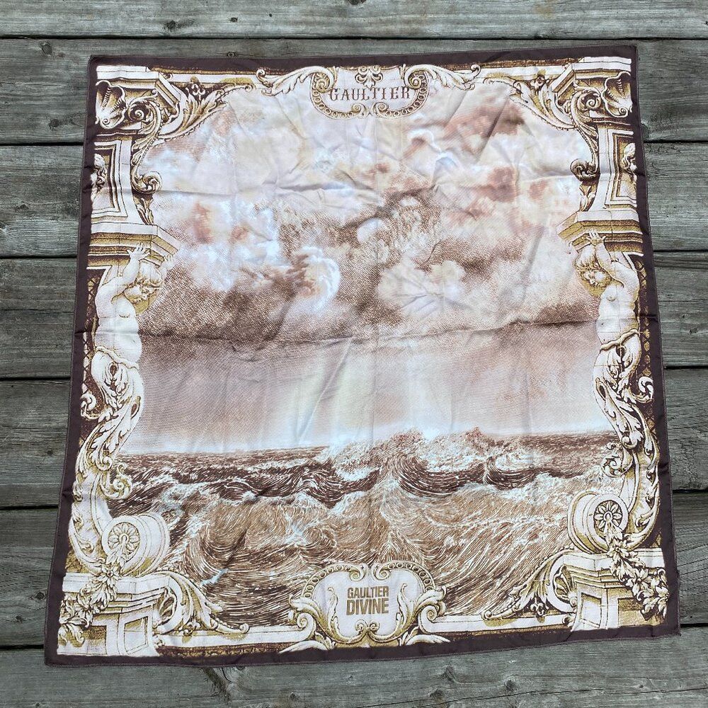 小物 Jean Paul GAULTIER/100% silk scarf/VTG Vintage Jean Paul Gaultier Silk Scarf, Gaultier Homme Scarf