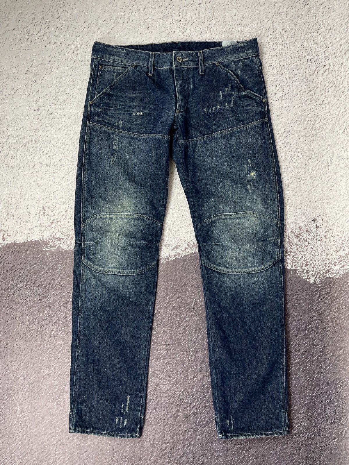 G-Star G-Star Raw 5620 3D Low Tapered double knee denim jeans pants Size US 33 - 3 Thumbnail