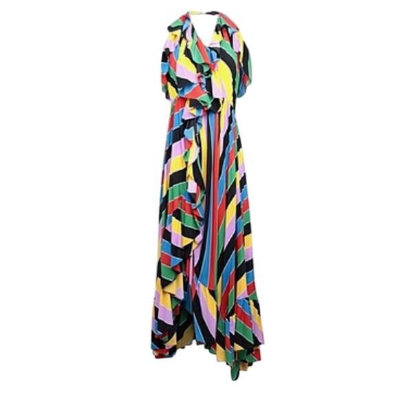Philosophy di Lorenzo Serafini Long one shoulder dress multi colored Size M / US 6-8 / IT 42-44 - 1 Thumbnail