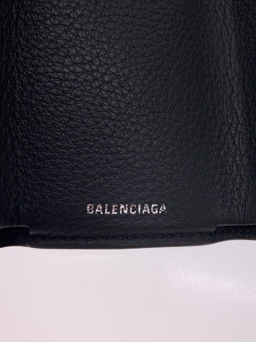 Balenciaga Paper Za Mini Wallet Leather Grey Print